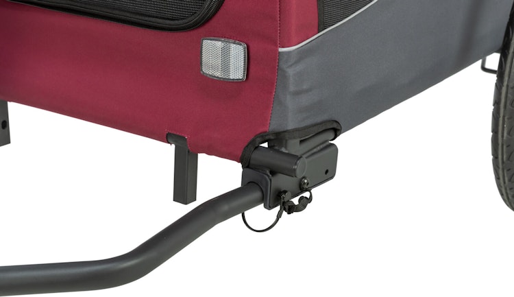 TRIXIE Fahrrad-Anhänger 2.0 schwarz/rot Größe L (75 x 86 x 80 (145) cm)