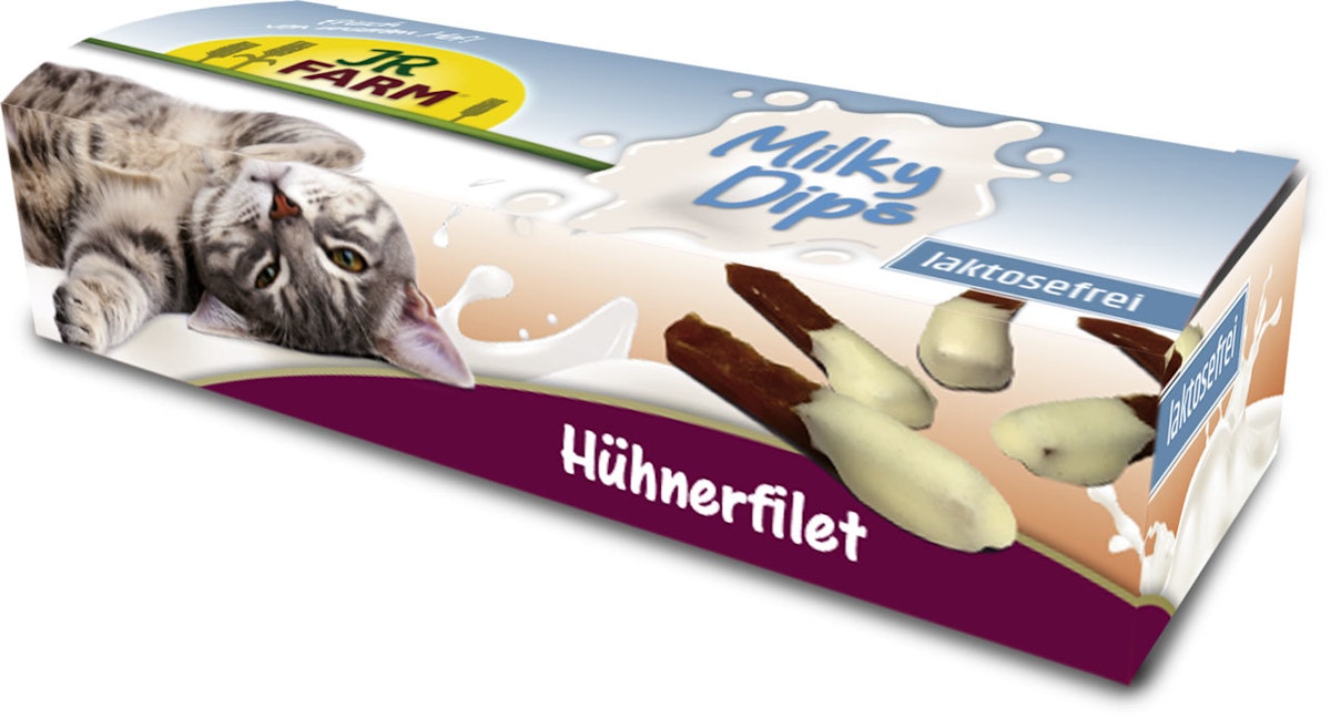 JR FARM Milky-Dips 30g Katzensnack Sparpaket Hühnerfilet 12 x 30g