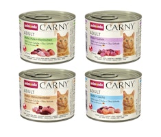 animonda Carny Adult 24 x 200g Mixpaket (Huhn&Pute mit Kaninchen,Pute&Lamm,Pute&Hünchenleber,Huhn&Lachs) Katzennassfutter