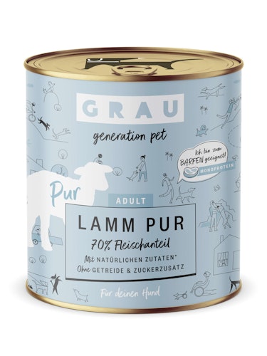 grau Hund 800 Gramm Hundenassfutter