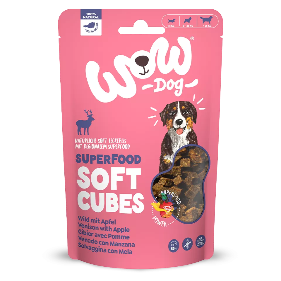 WOW Superfood Soft Cubes 150 Gramm Hundesnack