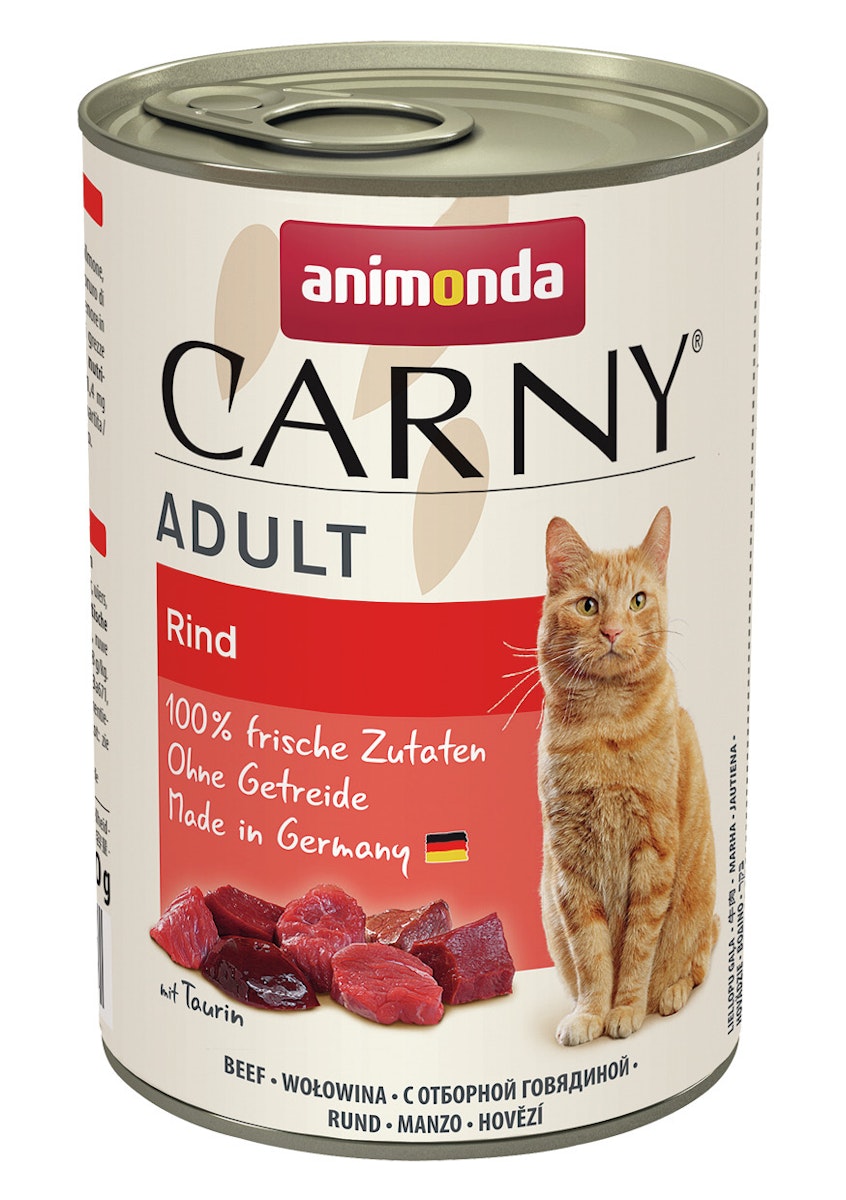 animonda Carny Adult 400g Dose Katzennassfutter Sparpaket 12 x 400 Gramm Rind