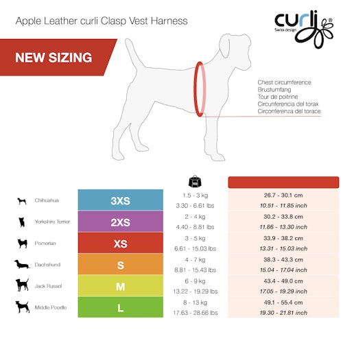 curli Apple Leather schwarz Hundegeschirr