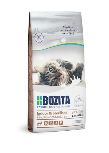Bozita Indoor & Sterilised Grain Free Reindeer Katzentrockenfutter