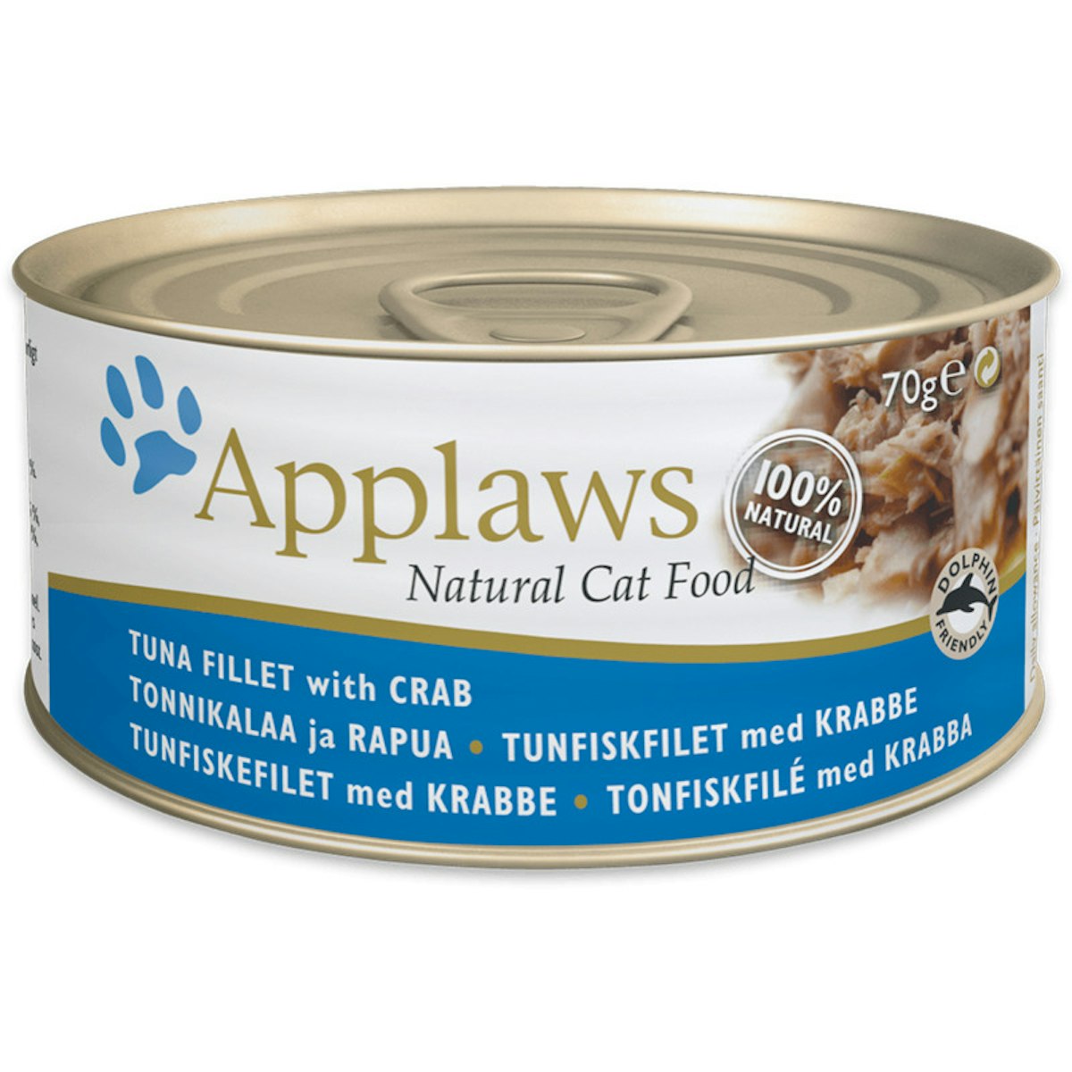 Applaws 70g Katzennassfutter Sparpaket 48 x 70 Gramm Thunfischfilet & Krabbe