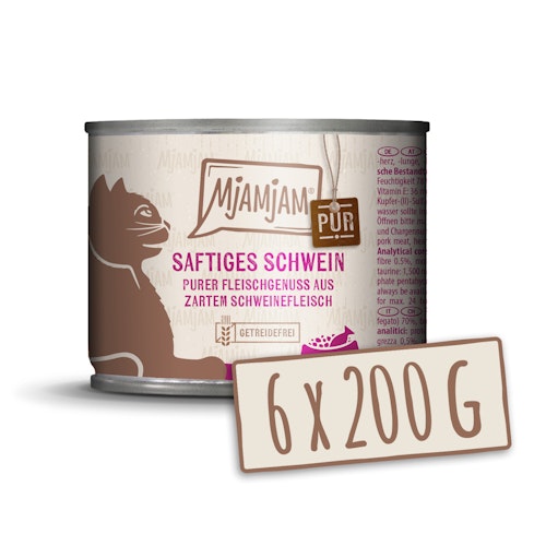 MJAMJAM Schwein pur Katzennassfutter