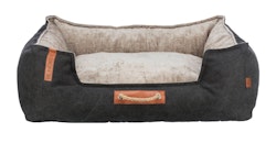 TRIXIE BE NORDIC Bett Föhr, eckig, 80 × 60 cm, schwarz/sand