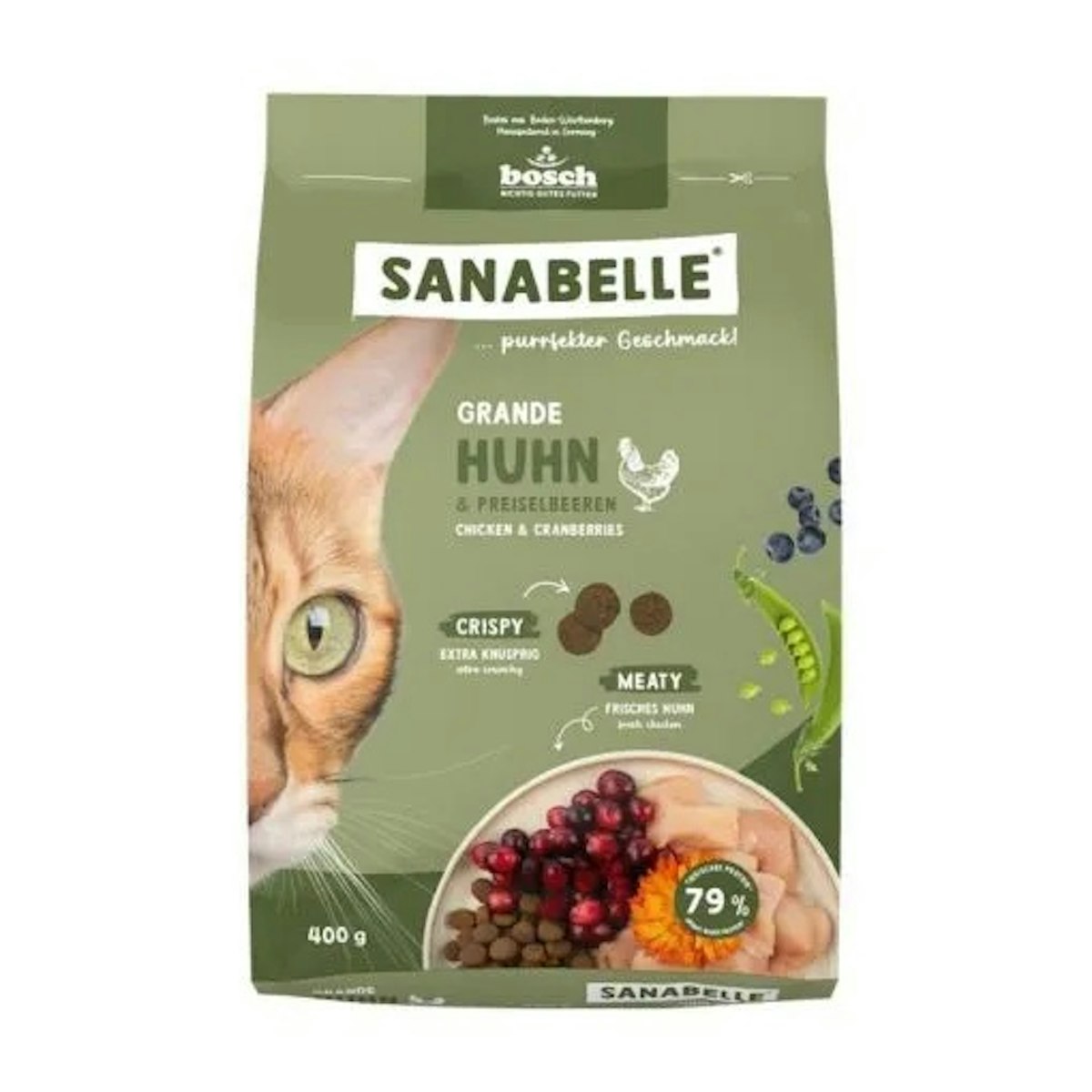 Sanabelle 6 x 400g Grande Huhn Katzentrockenfutter-Sparpaket