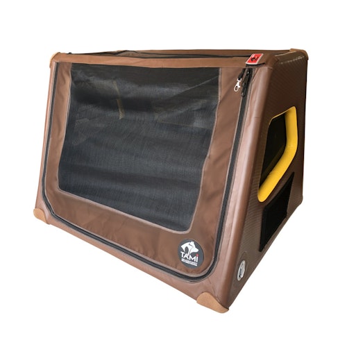 TAMI Auto & Home aufblasbare Hundebox mit Airbagfunktion braun