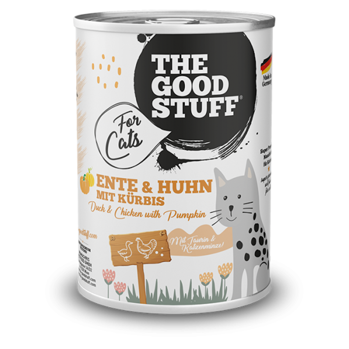 The Goodstuff Adult Dose 400g Katzennassfutter 6 x 400 Gramm Ente & Huhn mit Kürbis