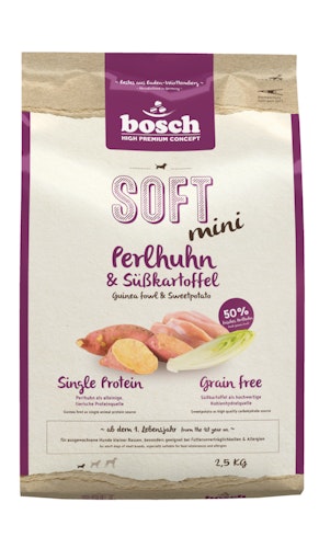 bosch SOFT Mini Perlhuhn & Süßkartoffel Hundetrockenfutter
