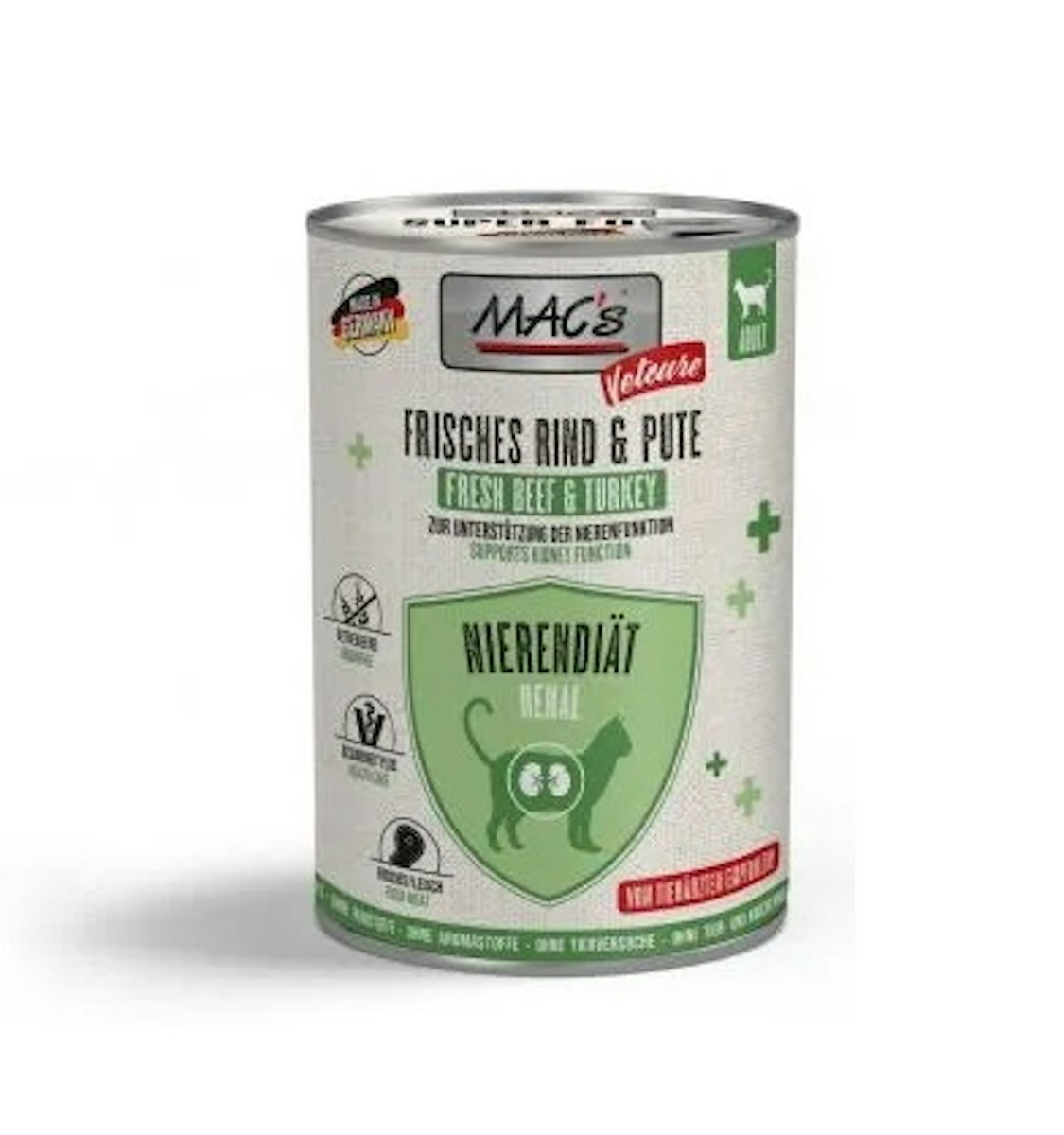 MAC’s Vetcare Nierendiät Katzennassfutter Vetcare Niere Rind&Pute Katzennassfutter 12x 400 Gramm