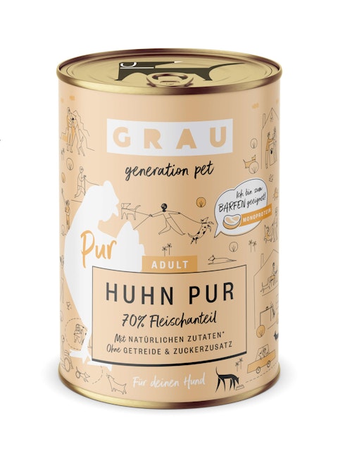 grau Hund 400 Gramm HundenassfutterVorschaubild
