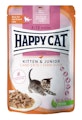 HAPPY CAT Meat in Sauce Kitten & Junior 85 Gramm KatzennassfutterVorschaubild