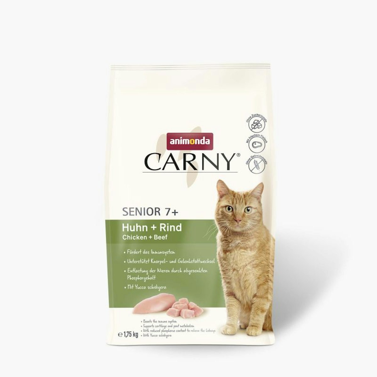 animonda Carny Senior 4 x 1,75kg Huhn & Rind Katzentrockenfutter-Sparpaket