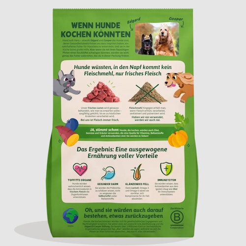 Edgard&Cooper Adult grasgefüttertes Lamm getreidefrei Hundetrockenfutter