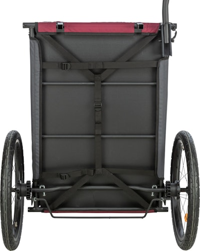 TRIXIE Fahrrad-Anhänger 2.0 schwarz/rot Größe L (75 x 86 x 80 (145) cm)