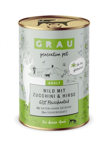 grau Hund 400 Gramm Hundenassfutter