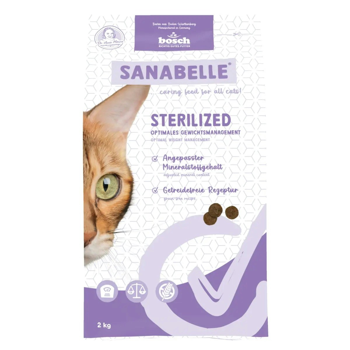 Sanabelle 4 x 2kg Sterilized Katzentrockenfutter-Sparpaket