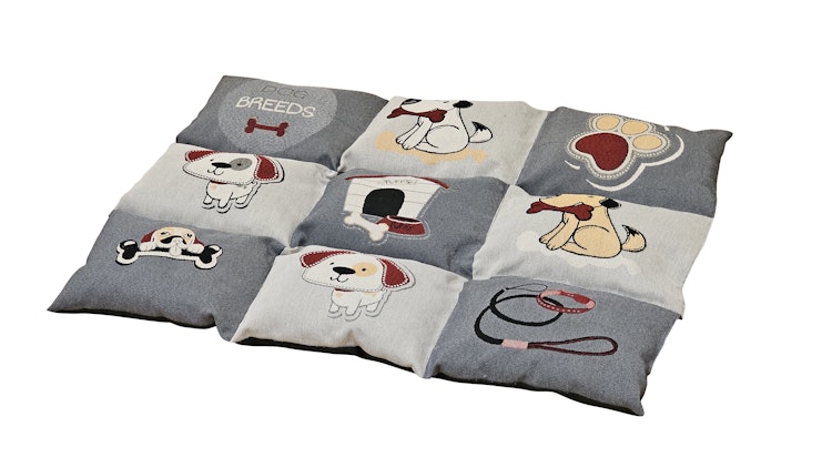 NOBBY Liegematte "PATCHY"  Classic grau/beige L x B: 58 x 80 cm