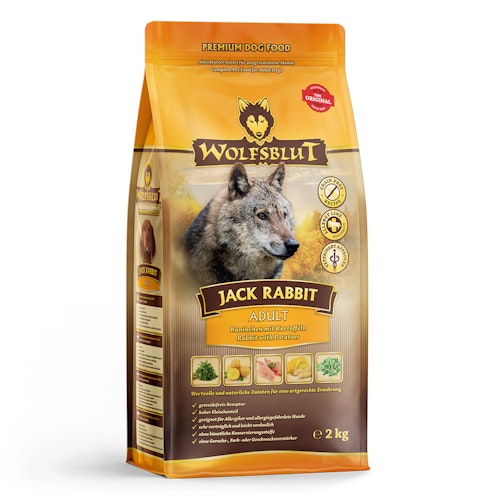 WOLFSBLUT Jack Rabbit Kaninchen mit Gemüse Hundetrockenfutter