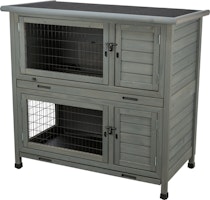 Kleintierstall, 2-stöckig, 116 × 111 × 65 cm, grau