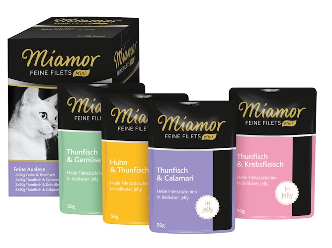 Miamor Feine Filets Mini Multibox 8 x 50g Katzennassfutter