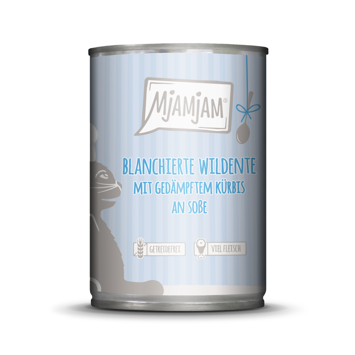 MjAMjAM Katze 6x380g  blanchierte Wildente mit Kürbis