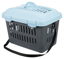 TRIXIE Midi-Capri 44x33x32cm dunkelgrau/hellblau Transportbox
