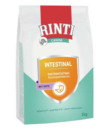 RINTI Canine Intestinal Ente/ Bauchspeicheldrüse Hundetrockenfutter Diätnahrung