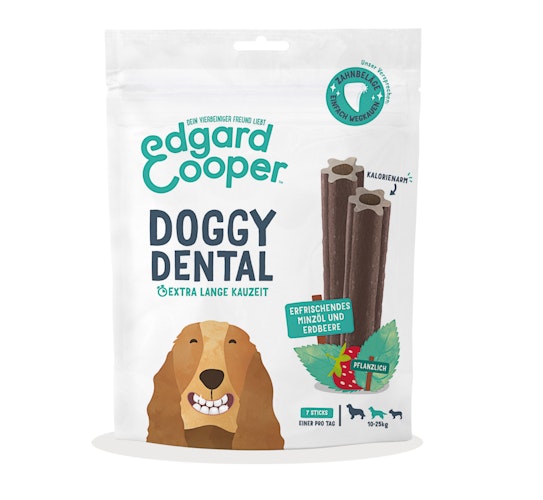 Edgard&Cooper Doggy Dental Minze und Erdbeere Hundesnack