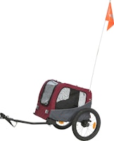 TRIXIE Fahrrad-Anhänger 2.0 schwarz/rot Größe S (53 x 60 (117) x 60 cm)