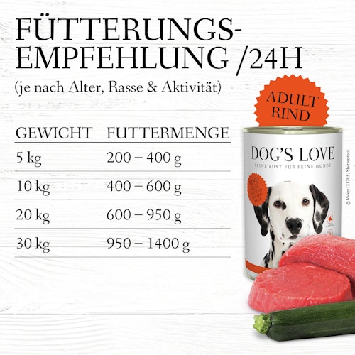 Dog's Love Classic 800g Dose Hundenassfutter