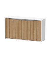 Aquatlantis Splendid Ultra 300 Weiß/Eiche geriffelt Schrank