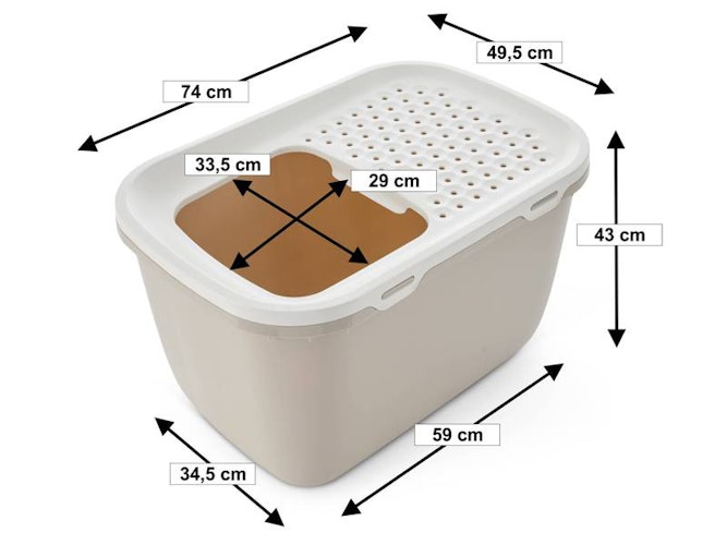 SAVIC Katzentoilette Hop In GIANT mokka/weiß