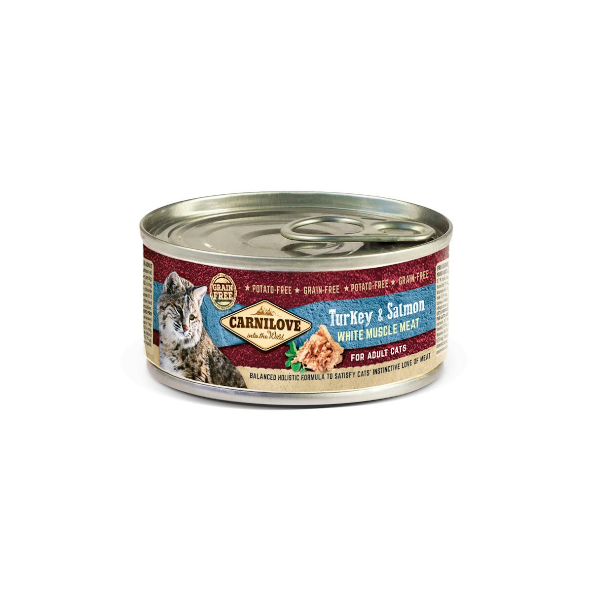 CARNILOVE 100 Gramm Katzennassfutter 12 x 100 Gramm Adult Turkey & Salmon