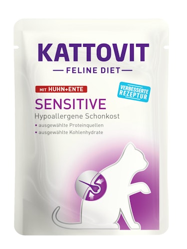 KATTOVIT Feline Diet Sensitive 85g Beutel Katzennassfutter Diätnahrung