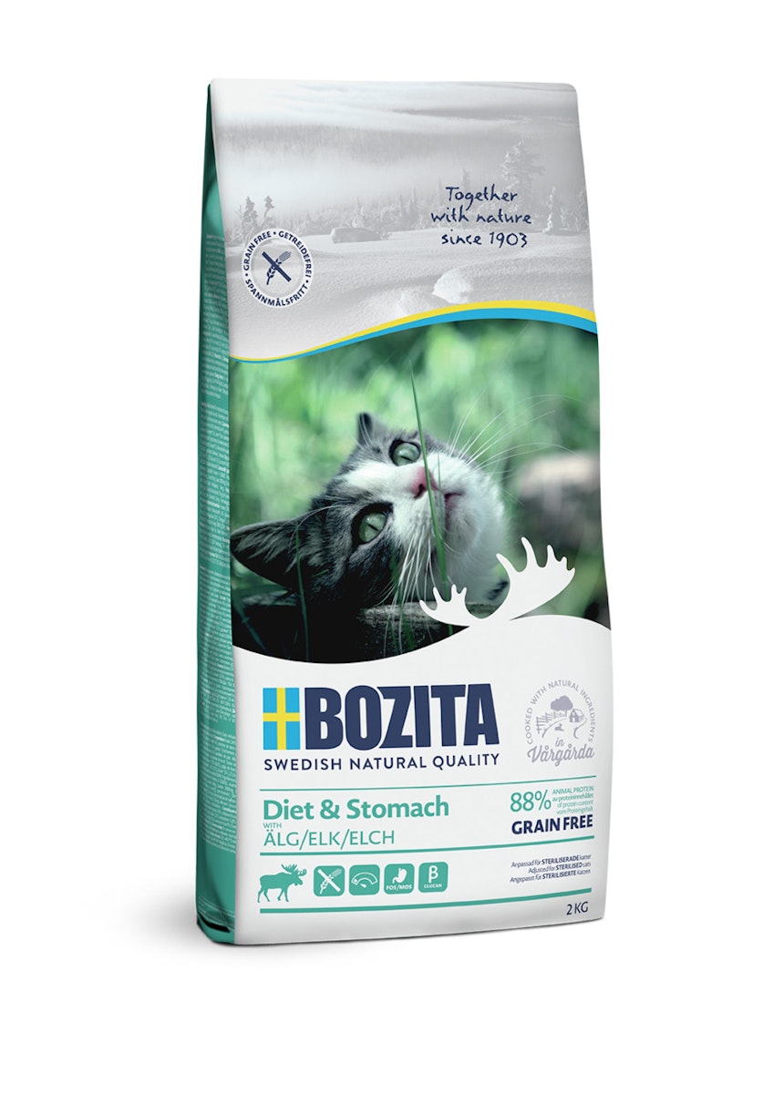 Bozita Diet & Stomach Grain Free Elk Katzentrockenfutter 2 Kilogramm