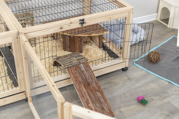 TRIXIE Indoor Gehege, Meerschw./Kaninchen, Holz/Metall