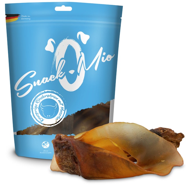 SnackOMio Rinderohren mit Muschel HundesnacksVorschaubild