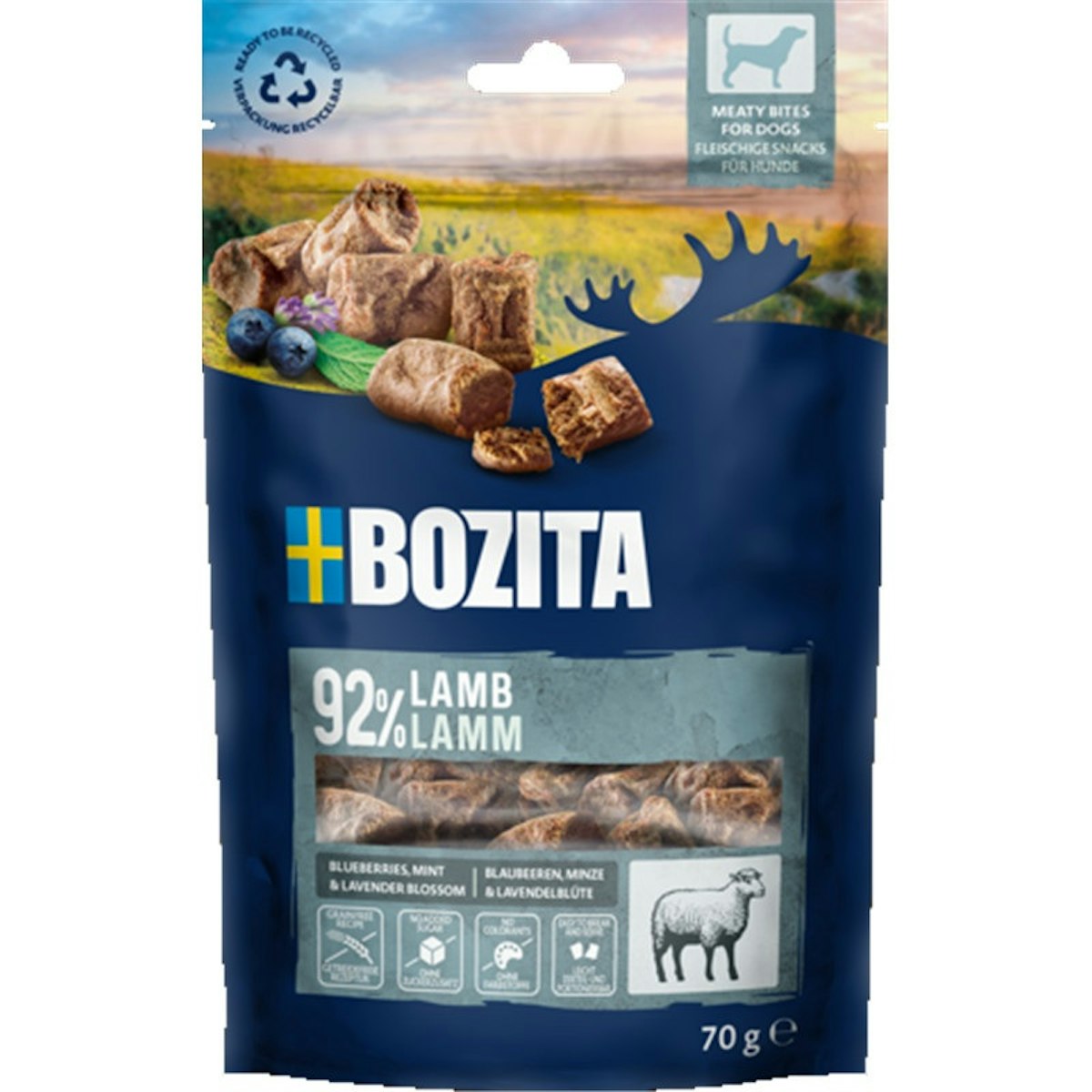 Bozita Meaty Bites Hundesnack 10 x 70 Gramm Lamm-Sparpaket