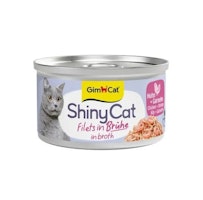 GimCat ShinyCat Brühe Hühnchen+Garnele 70g Katzennassfutter