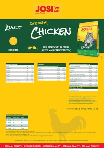 Josera Josi Cat Crunchy Chicken Katzentrockenfutter
