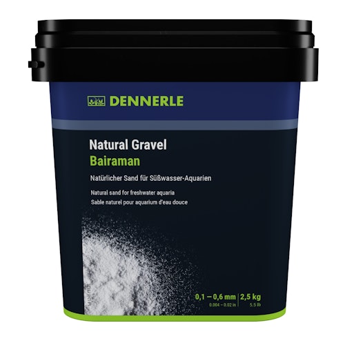 DENNERLE Natural Gravel Bairaman 0,1-0,6 Millimeter 2,5 Kilogramm Aquarieneinrichtung