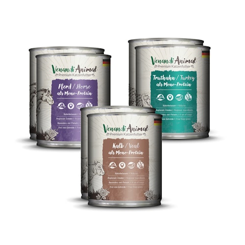 Venandi Animal 6x800g Mix-Paket Katzennassfutter