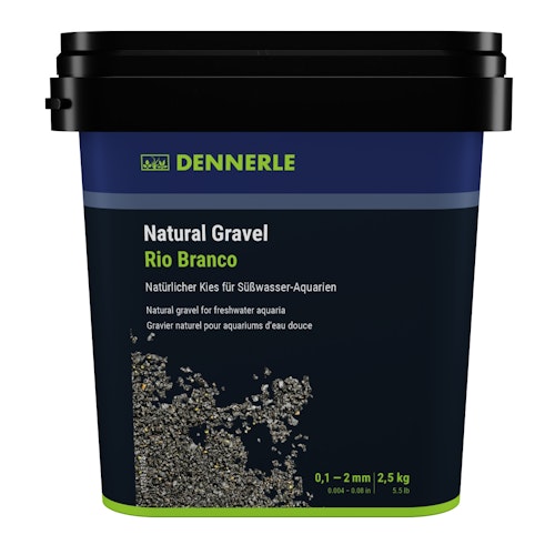 DENNERLE Natural Gravel Rio Branco 0,1-2 Millimeter  2,5 Kilogramm Aquarieneinrichtung
