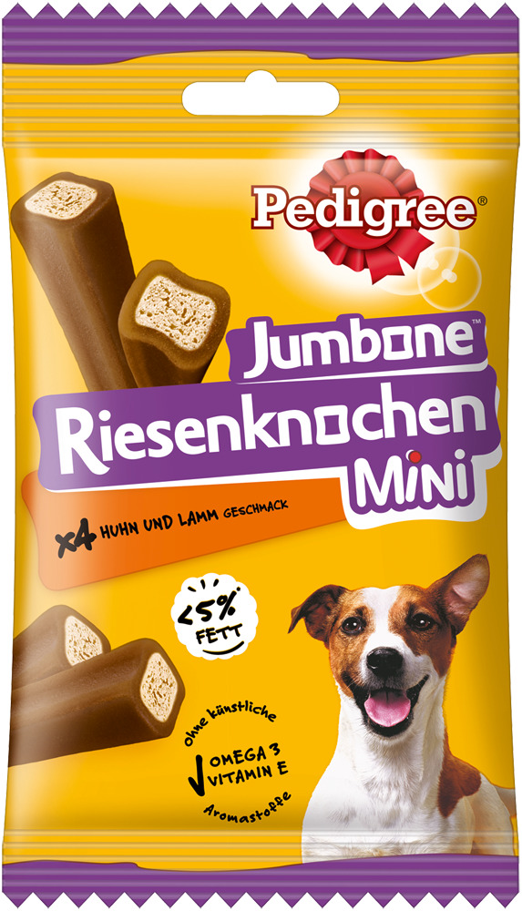 PEDIGREE JUMBONE Riesenknochen Medium mit Huhn und Lamm Geschmack Hundekauknochen