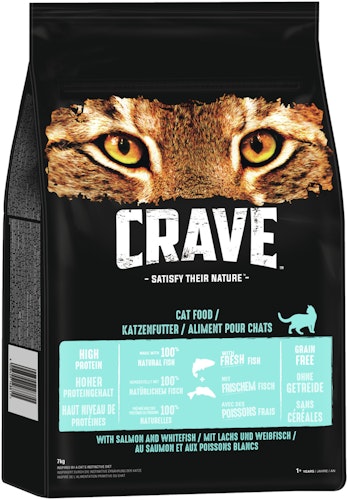 CRAVE Lachs & Weißfisch Katzentrockenfutter