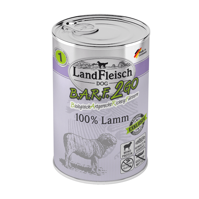 LandFleisch Hund B.A.R.F.2GO 100 %  400gVorschaubild