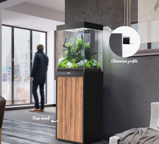 Aquatlantis Aqua Tower 163 Aquarium-Set schwarz - nussbaum